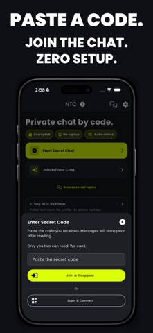 No Trace: Private Code Chat Screenshot 4 of 6