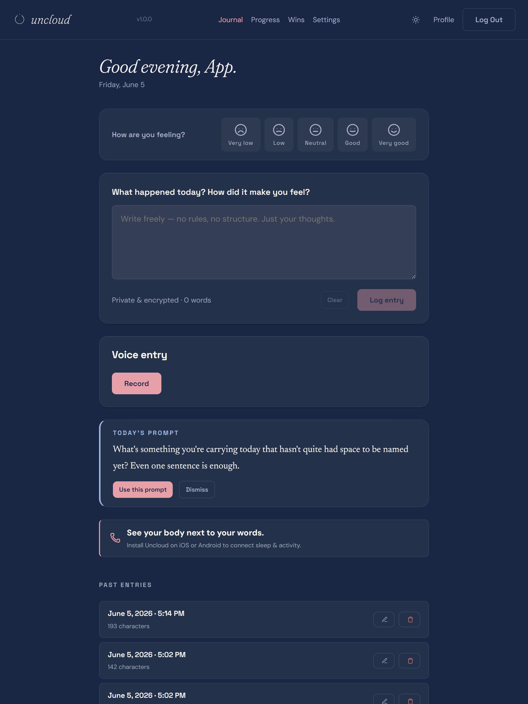 Uncloud: Private Journal screenshot 12