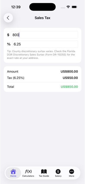 Florida Tax Guide Screenshot 7 of 10