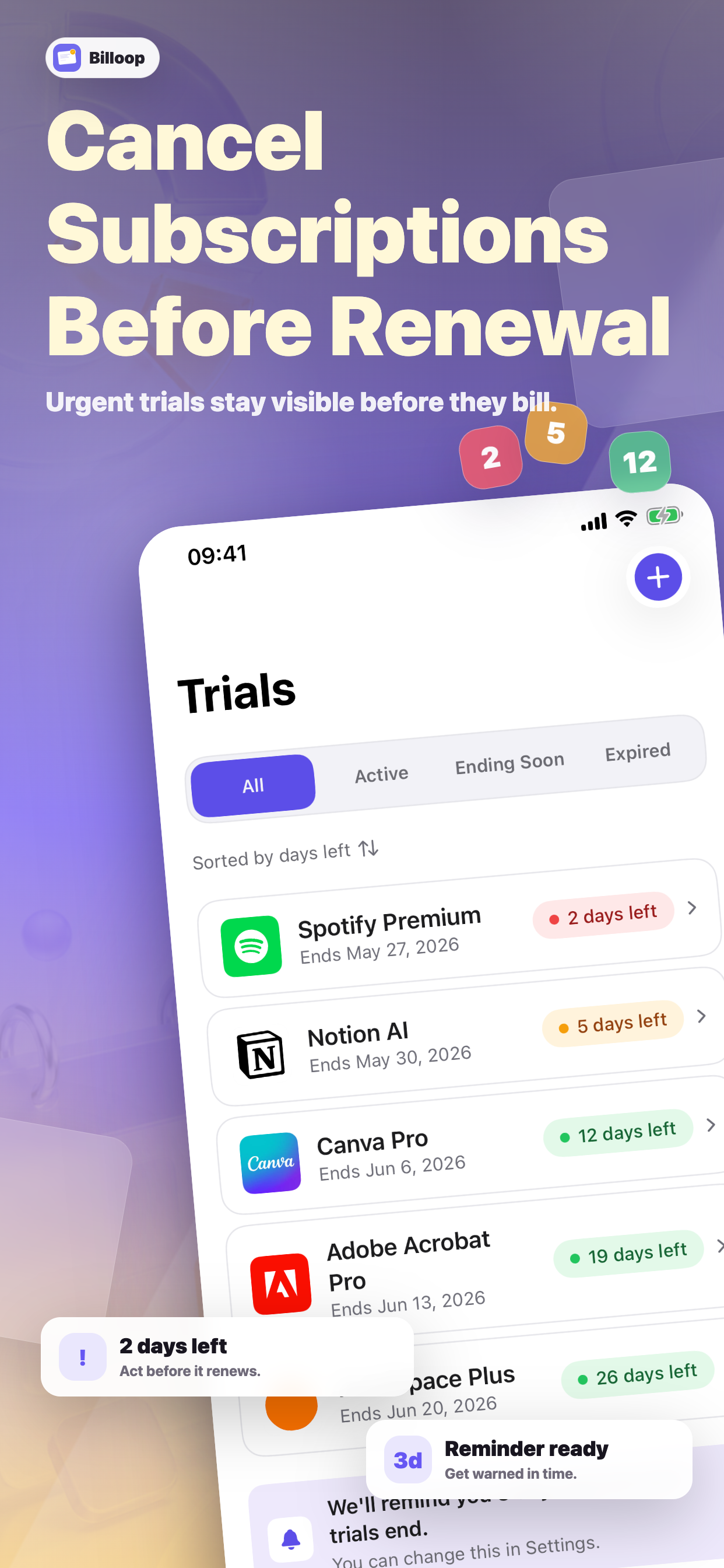 Billoop: Subscription Tracker screenshot 2
