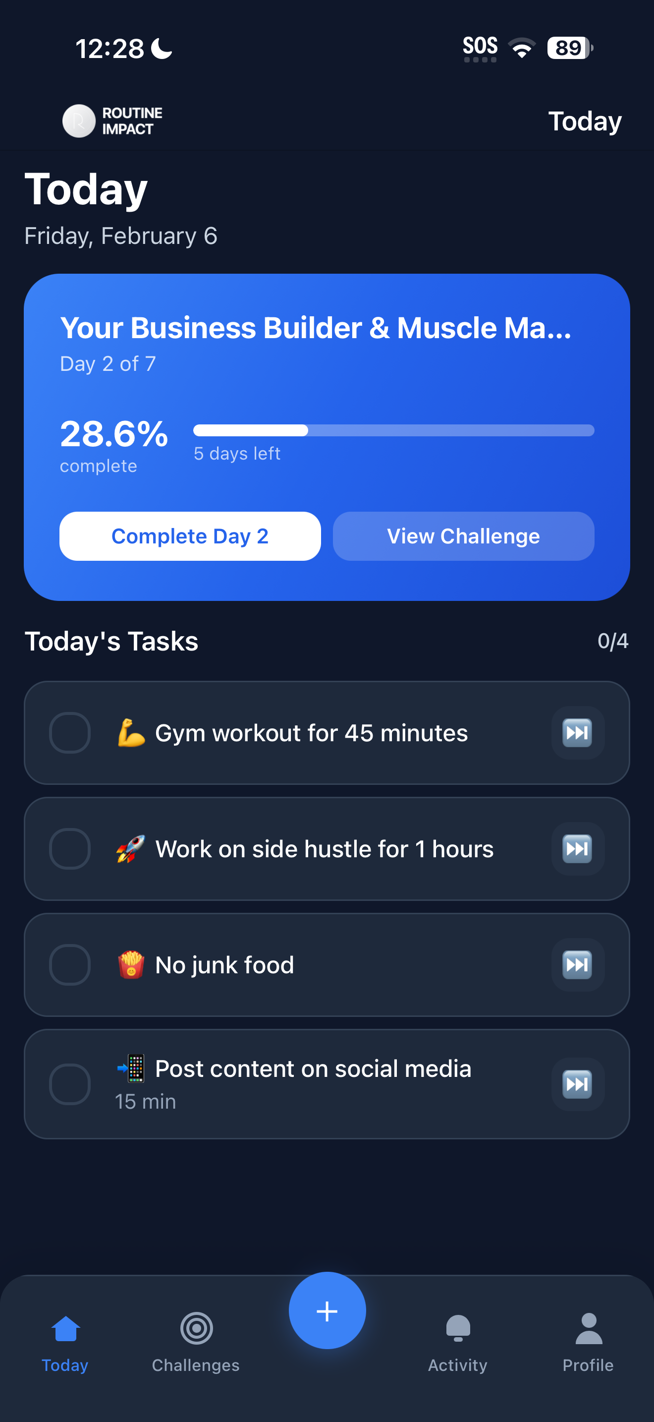 Routine Impact
