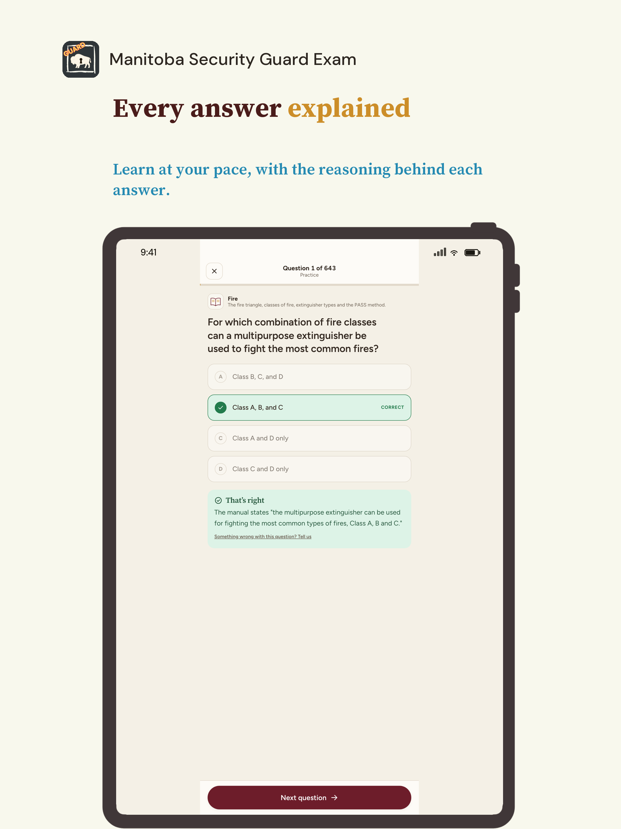 Manitoba Security Guard Exam screenshot 10