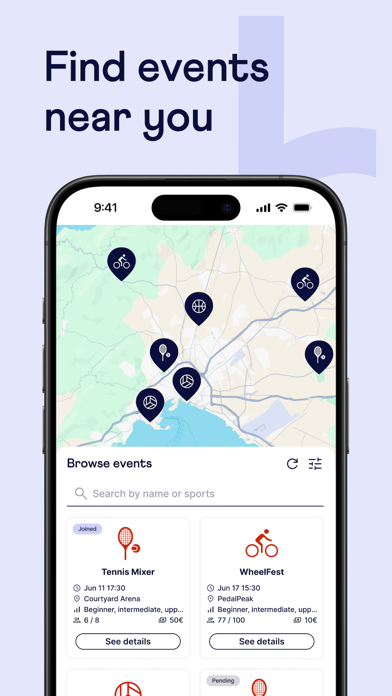 Wisl - Sports matchmaking Screenshot