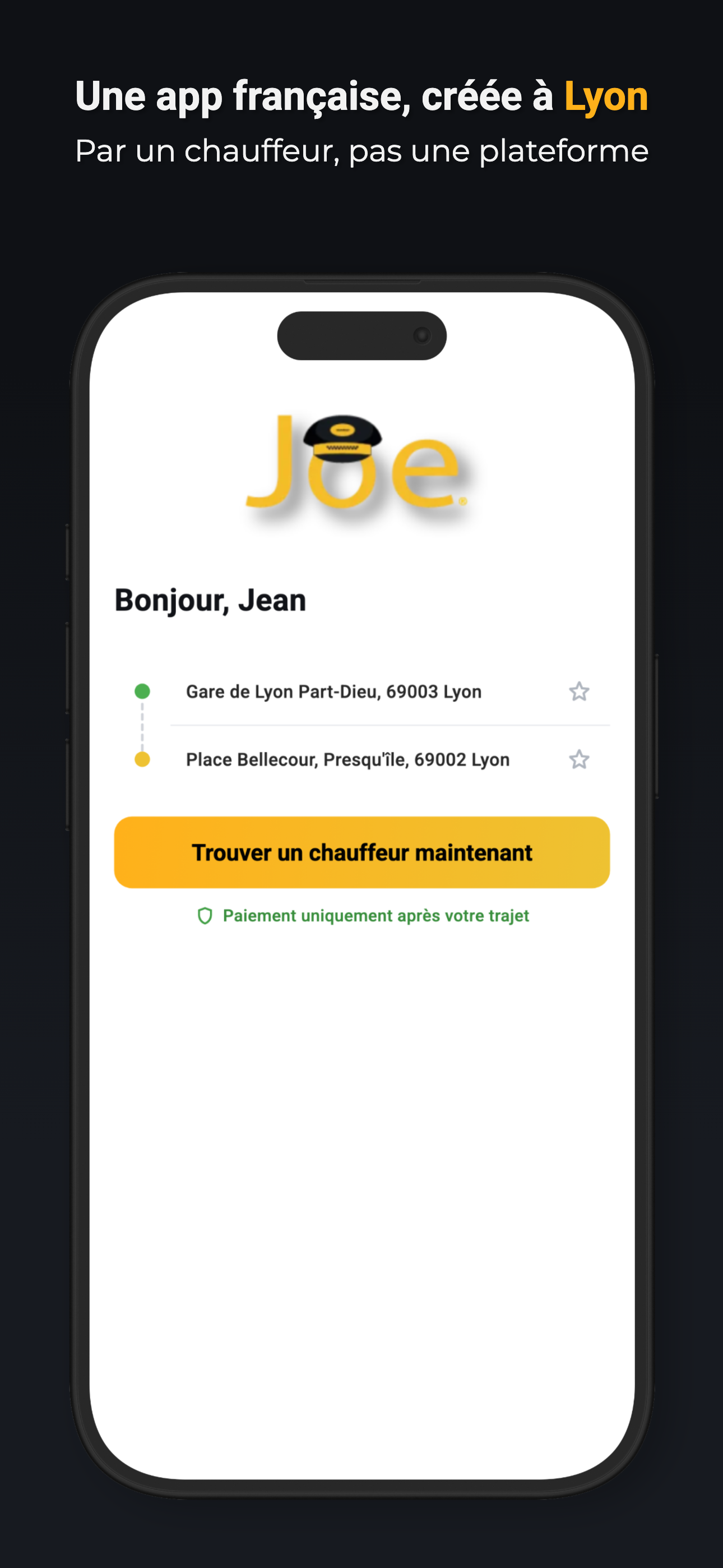 Joe – Commandez votre course