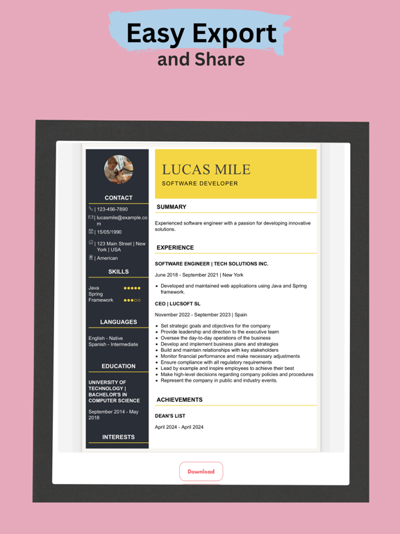 Resume Maker:AI resume builder iPad screenshot 7 - Business app