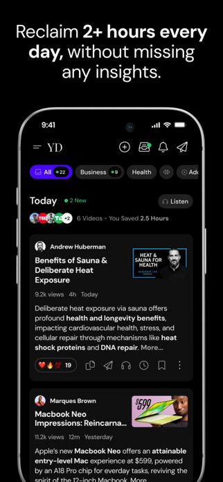 YD - YouTube Digest Screenshot 1 of 3