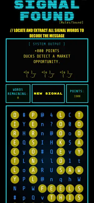 Signal Found Word Search Game screenshot 2