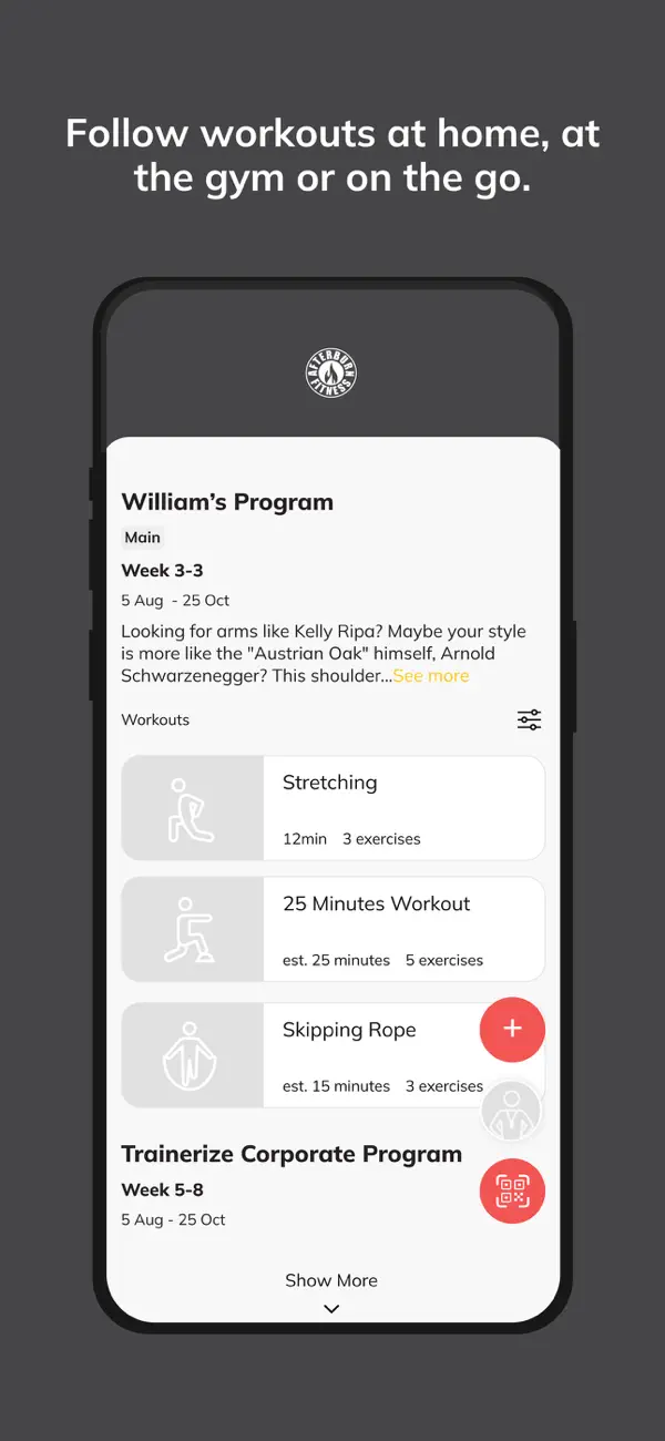Screenshot #3 pour Afterburn Fitness App