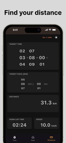 PaceCalc - running pace Screenshot 3 of 5