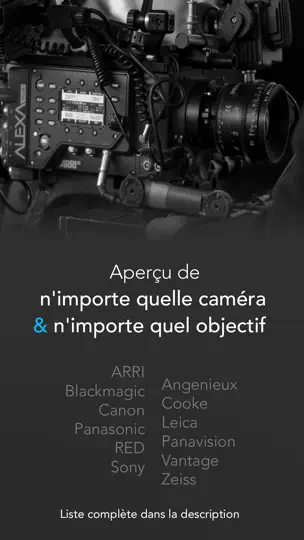Capture d'écran de Cadrage Director's Viewfinder sur iPhone 3