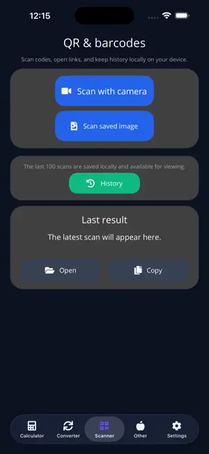 Calc, Convert & QR Scan screenshot 4