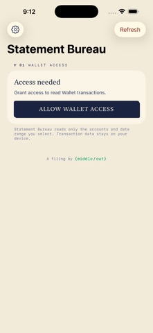 Statement Bureau iPhone screenshot