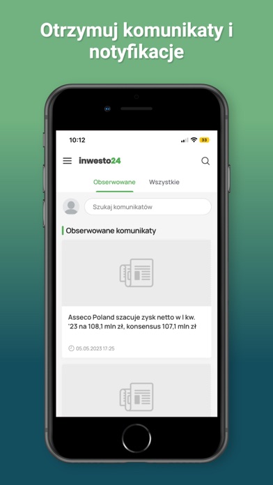 Screenshot #1 pour inwesto24 – Giełda GPW