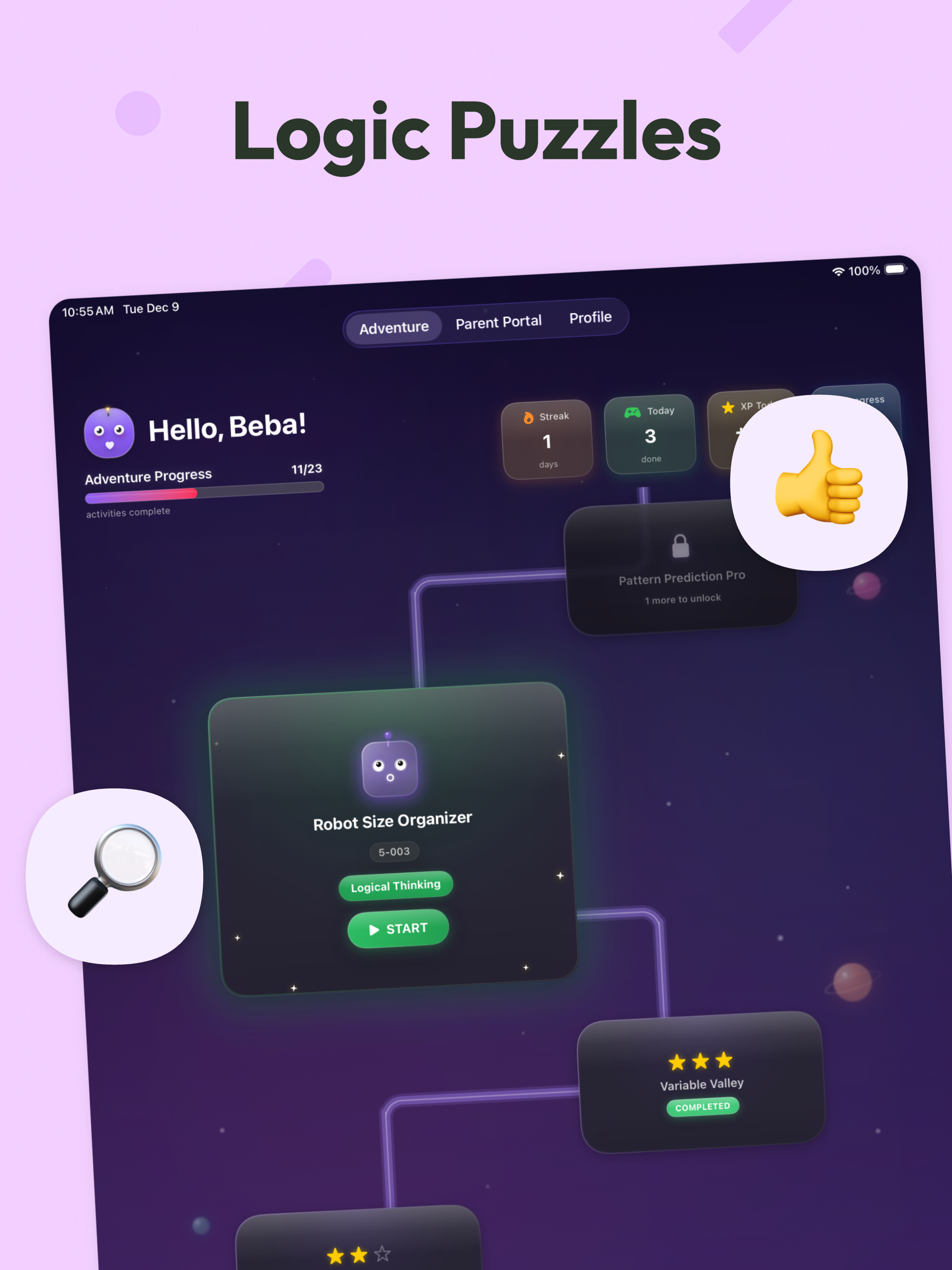 SparkTrail: Thinking Games