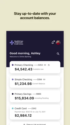 HealthCare Associates CU screenshot 2