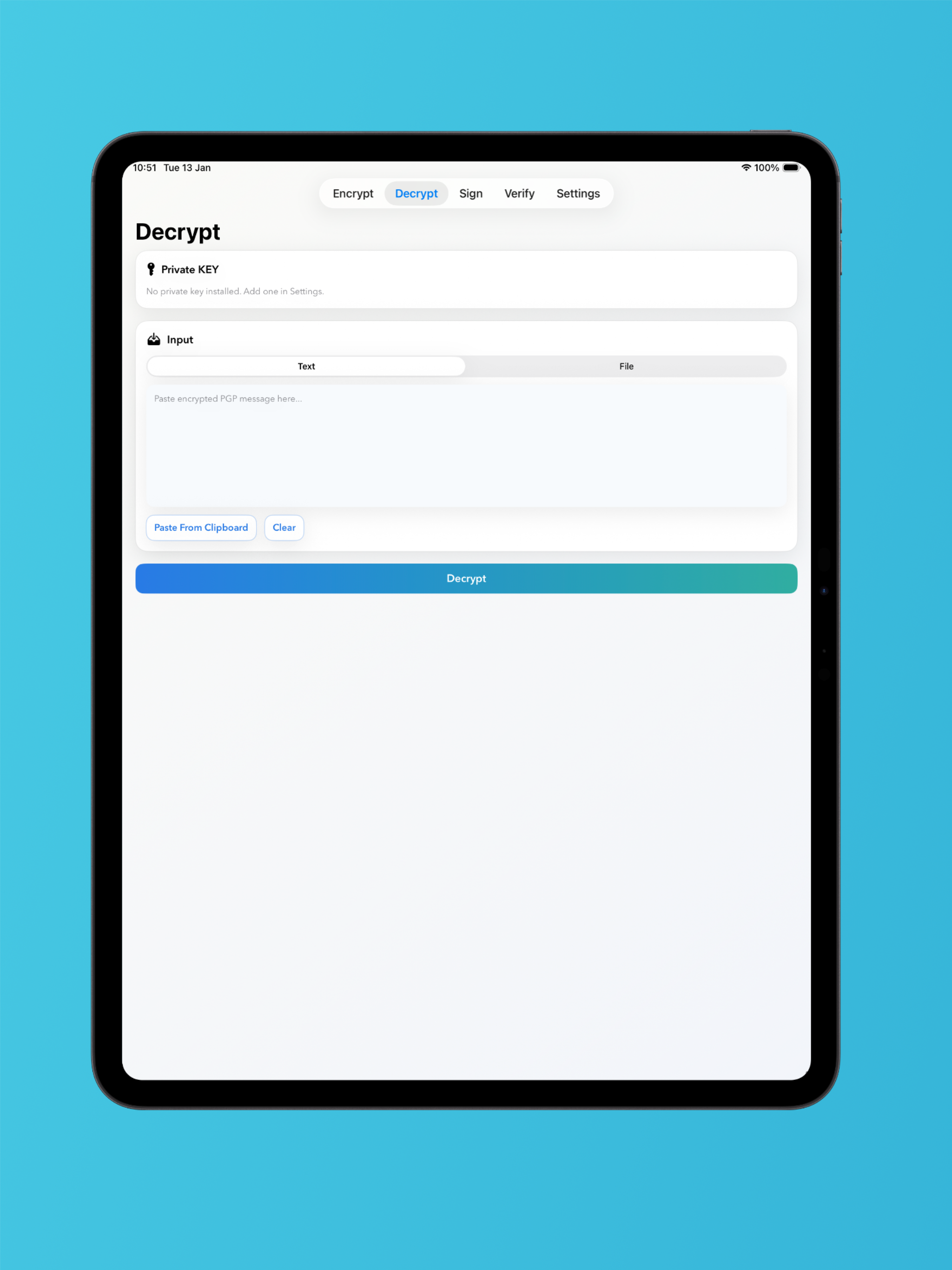 WispPGP screenshot 7