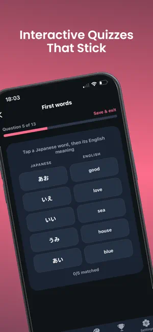 Hiragana Daily: Learn Japanese screenshot 2