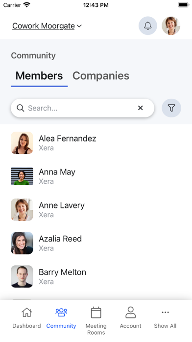OfficeRnD Members Screenshot