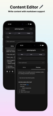 Artemis - read, upvote, post screenshot