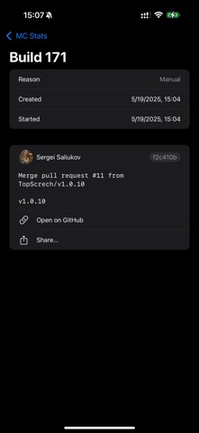 CI/CD iPhone screenshot