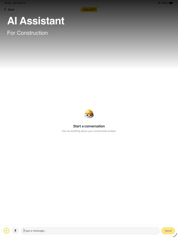 BauGPT iPad screenshot