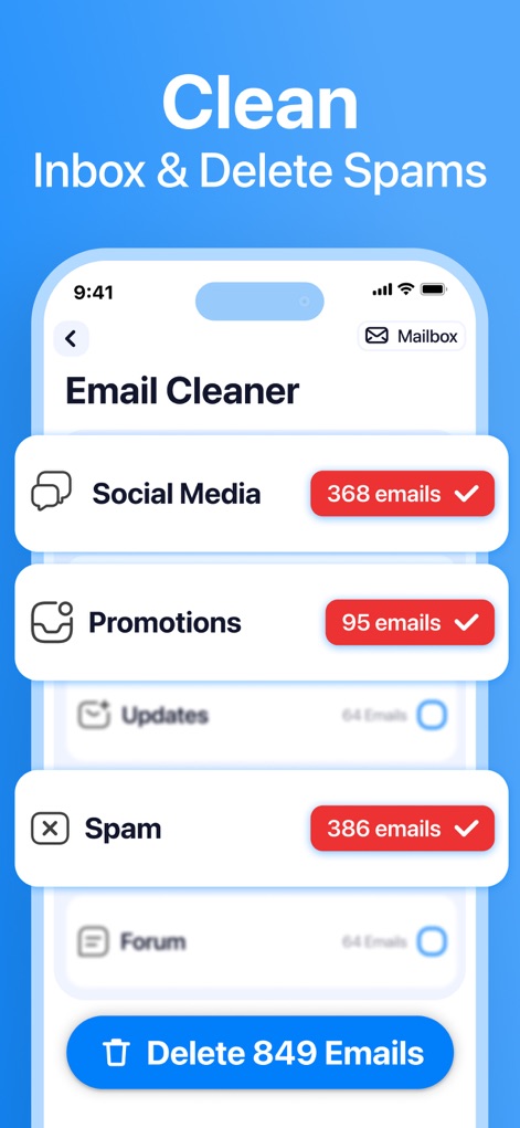 Cleanup: Phone Storage Cleaner - Effortless Email Cleanup