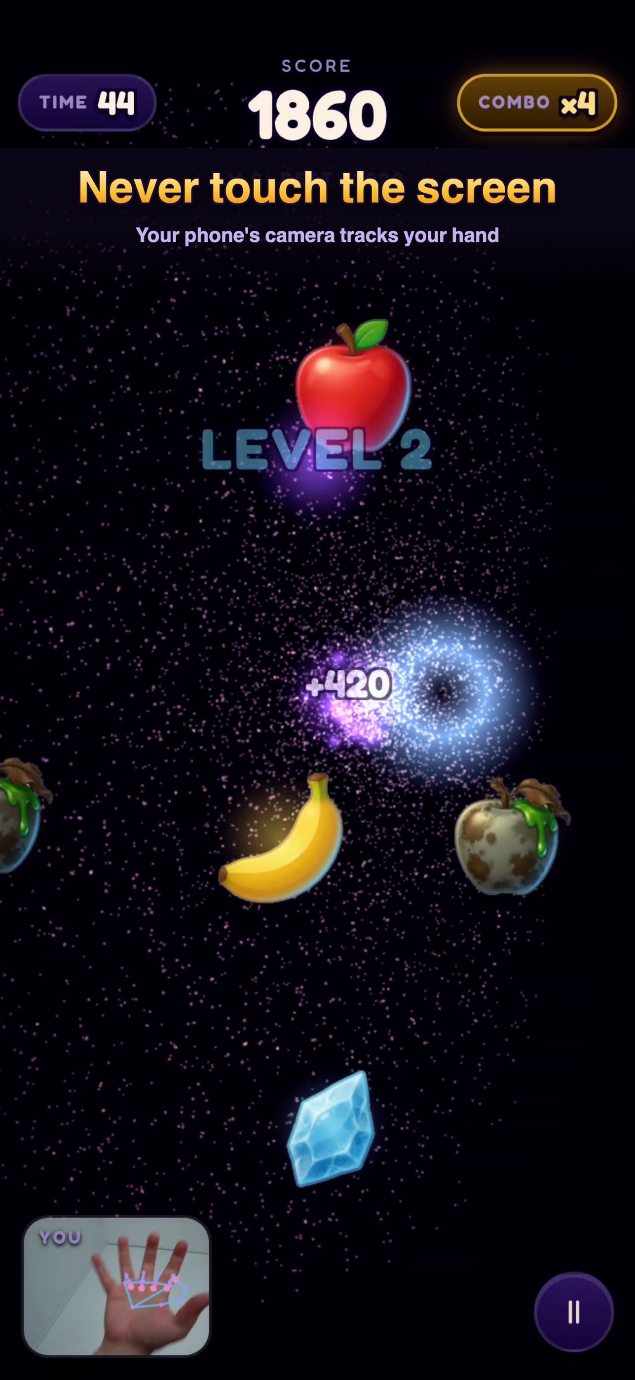 Screenshot 3 of Fruit Catch: Hand Tracking