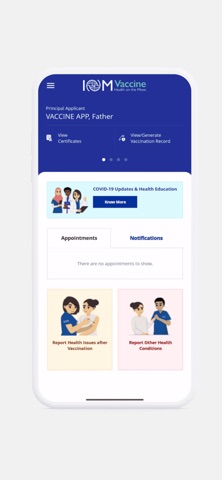 IOM Vaccine screenshot