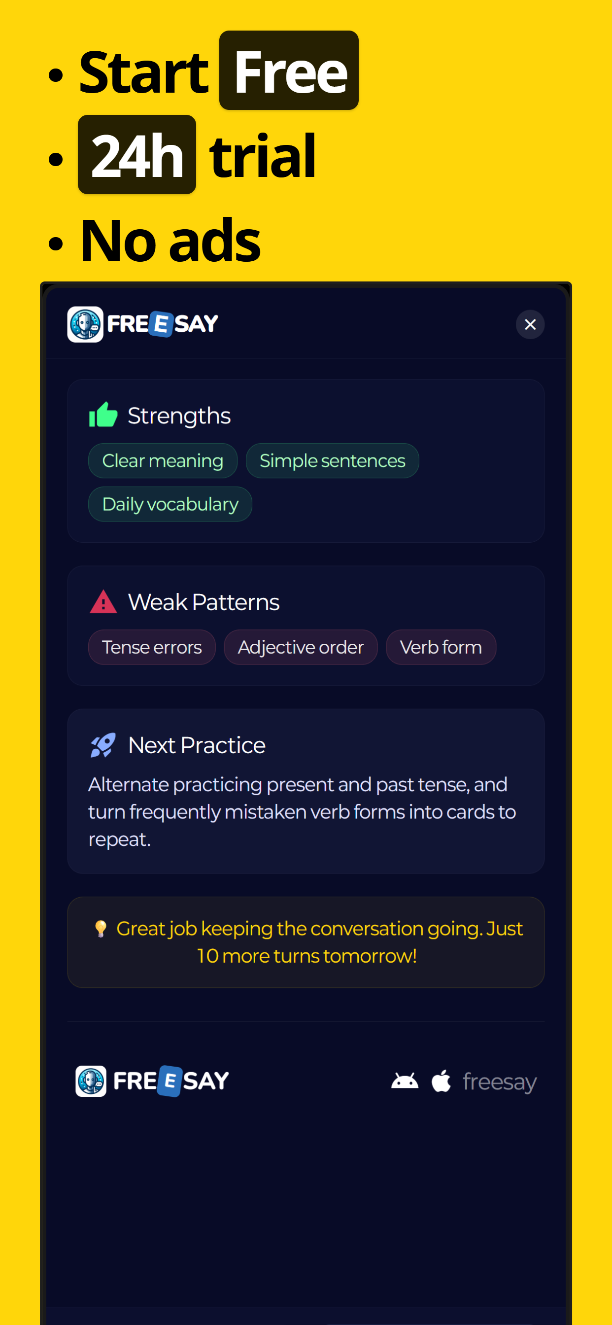 FreeSay - AI Language Tutor