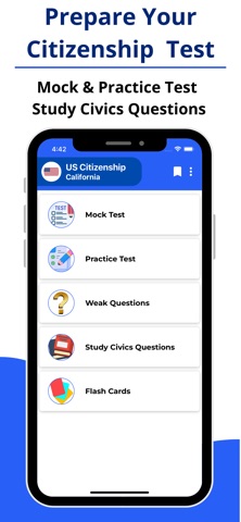 US Citizenship Prep Test 2025 iPhone screenshot