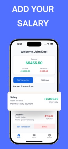 Budget - in/out money tracker screenshot