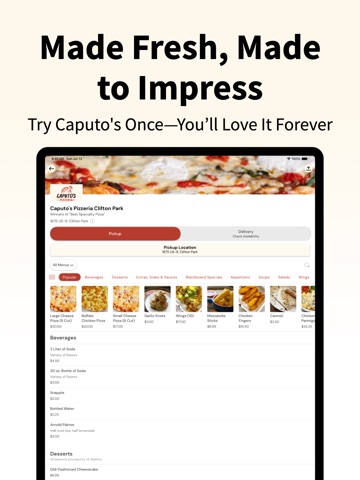 Caputo's Pizzeria Clifton Park iPad screenshot