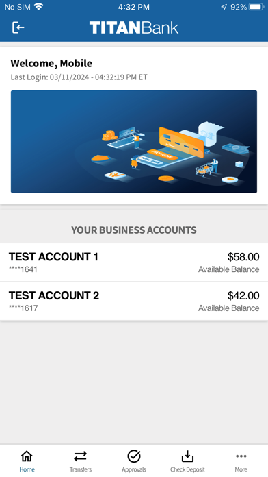 Titan Bank Business Screenshot