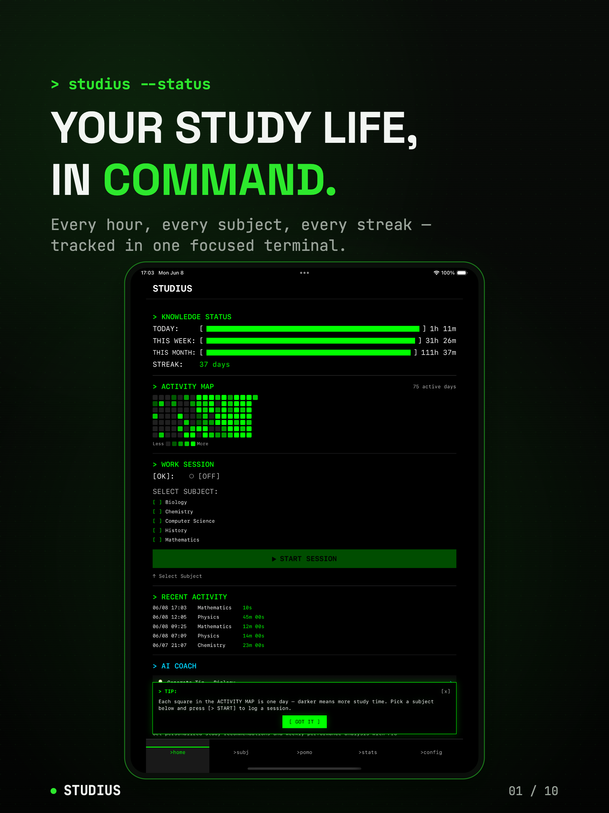 Studius: Study Timer Tracker