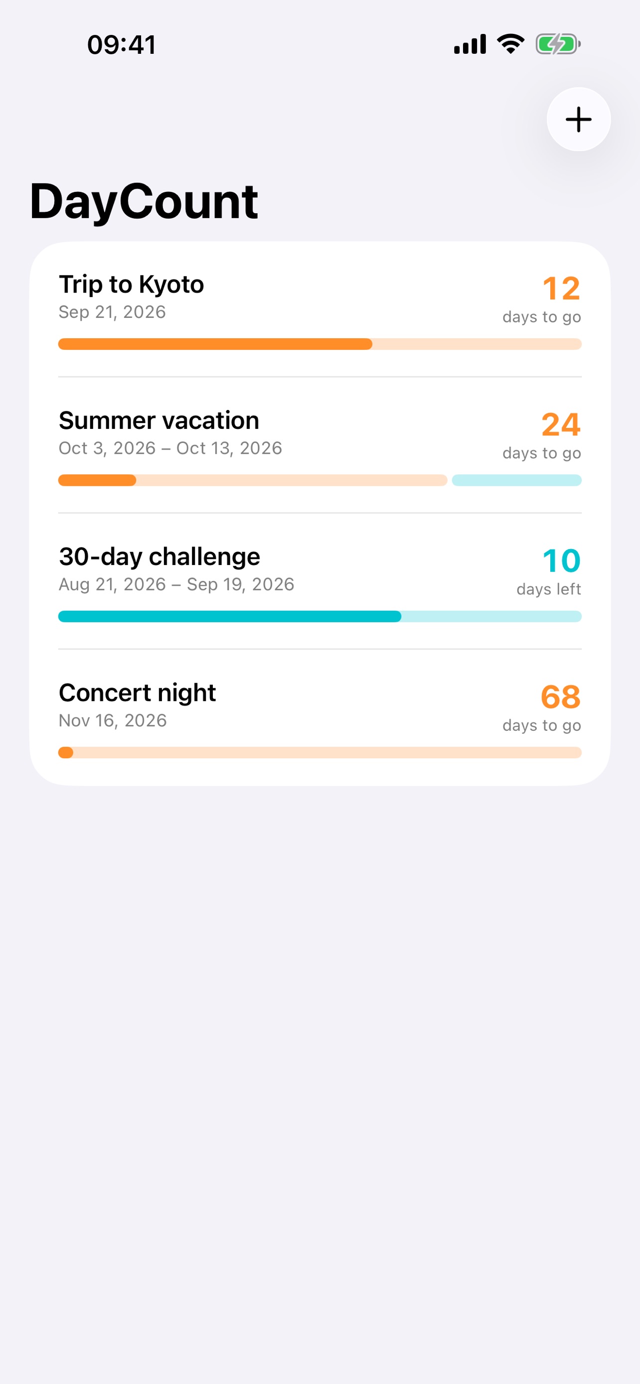 Screenshot 1 of DayCount – Countdown Widget