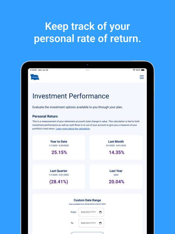 The Standard – My Retirement iPad screenshot 6 - Finance app
