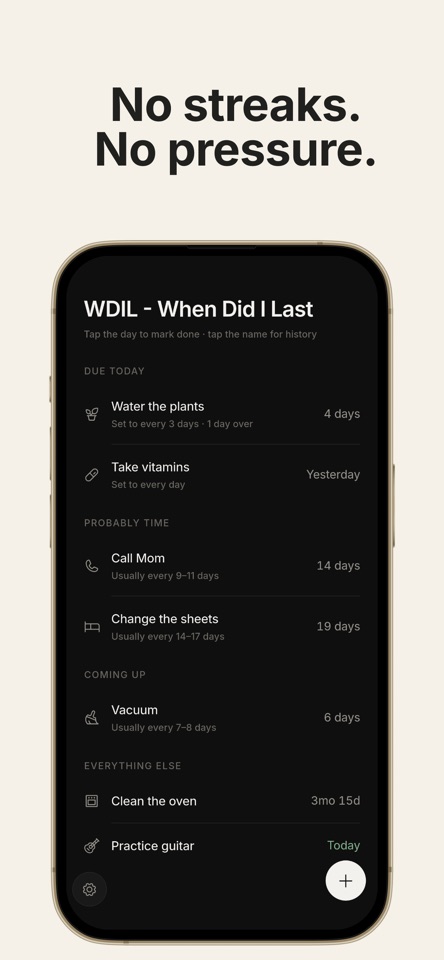 WDIL - When Did I Last screenshot 6