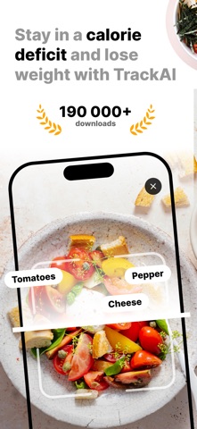 Calorie Counter: TrackAI iPhone screenshot 1