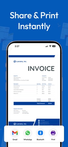 BillFlow – Easy Receipt Maker iPhone screenshot