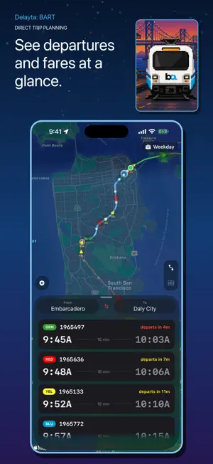 BART Schedule & Tracker screenshot 2