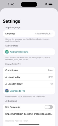 HomeBrain: Home Memory screenshot
