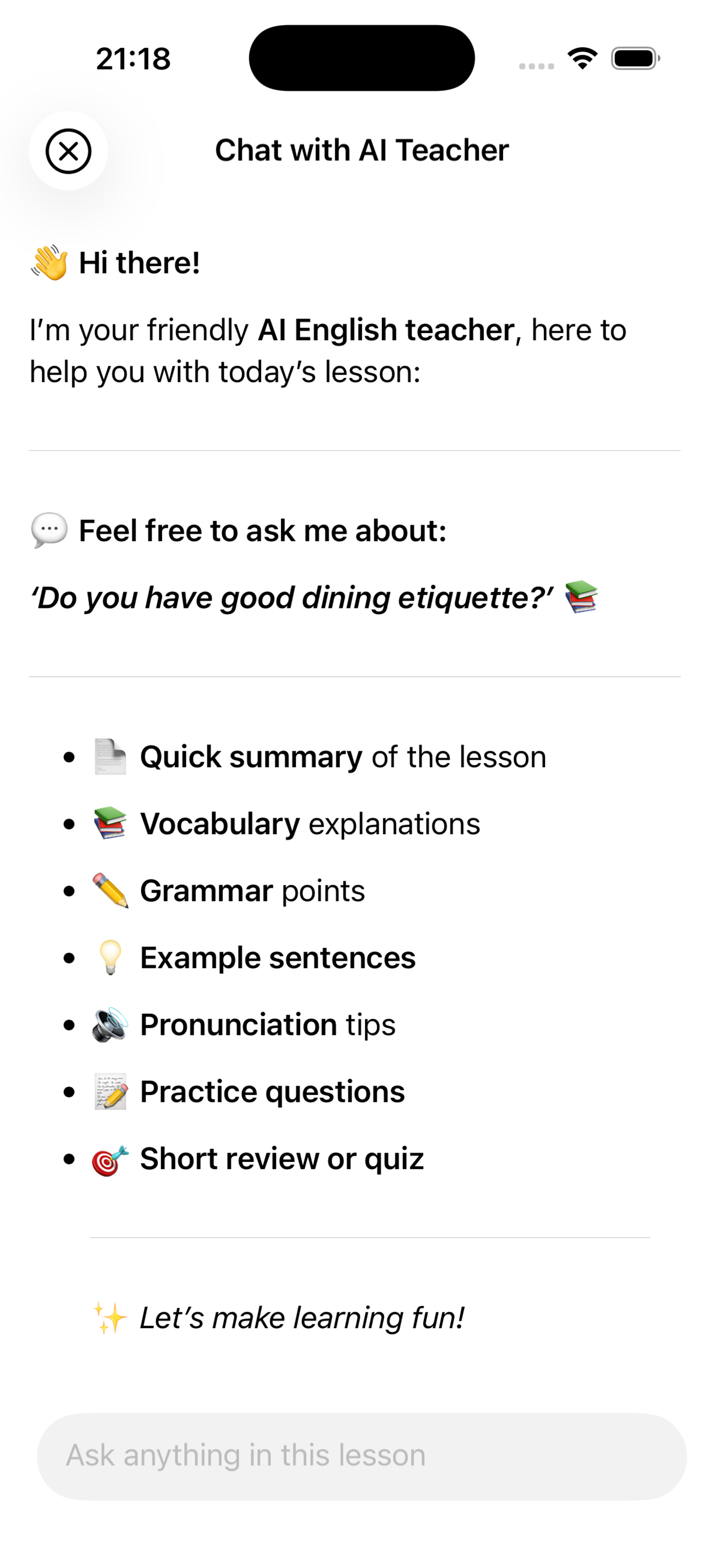 6 Mins English