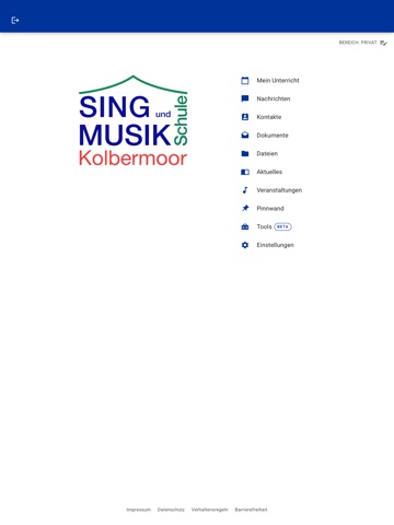 Musikschule Kolbermoor iPad screenshot