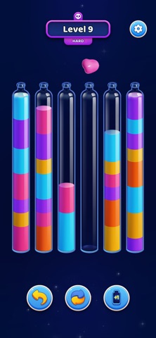 3D Colorful Sort™ Magic Water iPhone screenshot