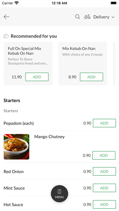 Heaviley Tandoori Buxton Road Screenshot