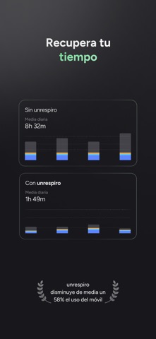 unrespiro: bloqueo apps y foco iPhone screenshot 2