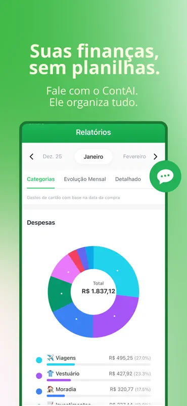 ContAI : Assistente financeiro screenshot 1 of 6
