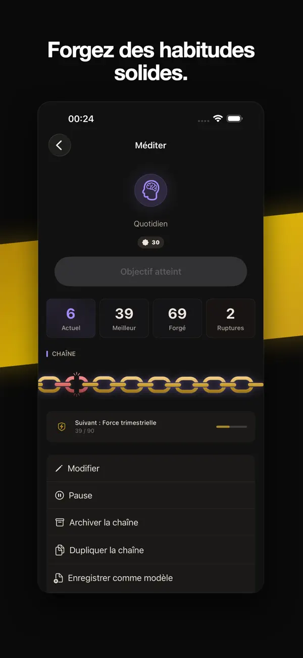 Screenshot #1 pour One More Link - Mes Habitudes