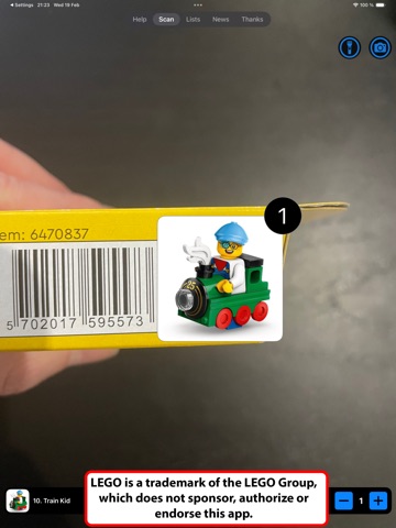 Minifig Scan iPad screenshot