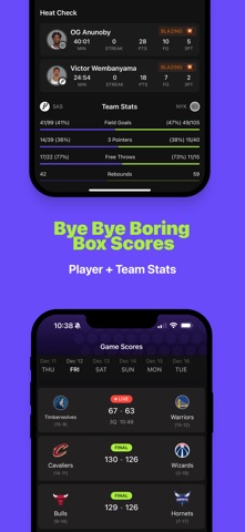Heat Check: Live Stat Tracker iPhone screenshot